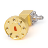 WR-15 to 1.0mm Female Right Angle  Waveguide to Coax Adapter with FUGP620 Flange | 50-75GHz