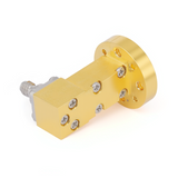 WR-15 to 1.0mm Female Right Angle  Waveguide to Coax Adapter with FUGP620 Flange | 50-75GHz