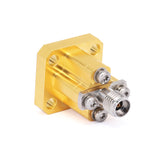 WR-28 to 2.92mm Female Straight Waveguide to Coax Adapters with UBR320 Flange ｜ 26.5 - 40GHz