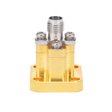 WR-28 to 2.92mm Female Straight Waveguide to Coax Adapters with UBR320 Flange ｜ 26.5 - 40GHz