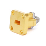 WR-28 to 2.92mm Female Straight Waveguide to Coax Adapters with UBR320 Flange ｜ 26.5 - 40GHz