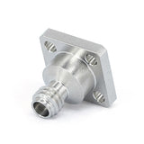 1.0mm Female Field Replaceable Connector, 4 Hole Flange, Hole Spacing 6.35mm，DC-110GHz， Accepts Ø0.13mm-0.15mm Pin
