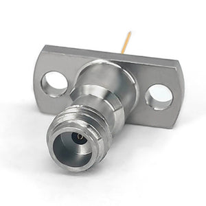 1.0mm Female Connector with 2-Hole Flange,PCB Mount, DC-110GHz