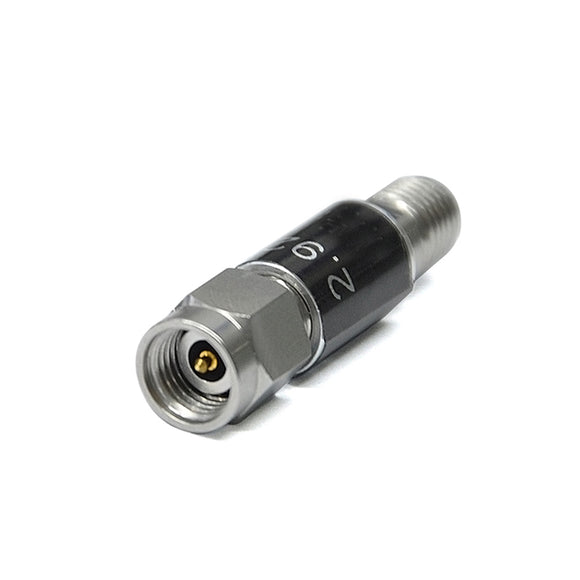 2.92mm Fixed Attenuator, 2.92mm Male to Female connector, Rated to 2 Watts Up to 40GHz,1-30dB Attenuation value is optional