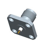 2.92mm Female Connector with 4-hole Flange, Hole Spacing 8.6mm, Metal Through-plate，DC-40GHz