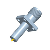 2.92mm Female Connector with 4-hole Flange, Hole Spacing 6.35mm, Metal Through-plate ，DC-40GHz