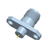 2.92mm Female Connector with 2-hole Flange, Hole Spacing 12.2mm, Metal Through-plate，DC-40GHz