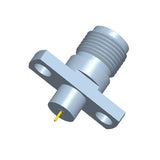 2.92mm Female Connector with 2-hole Flange, Hole Spacing 10.2mm, Metal Through-plate，DC-40GHz