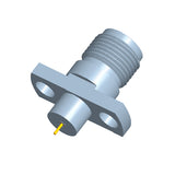 2.92mm Female Connector with 2-hole Flange, Hole Spacing 8.9mm, Metal Through-plate，DC-40GHz