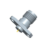 2.4mm Female Connector with 2-hole Flange, Hole Spacing 12.2mm, Metal Through-plate，DC-50GHz