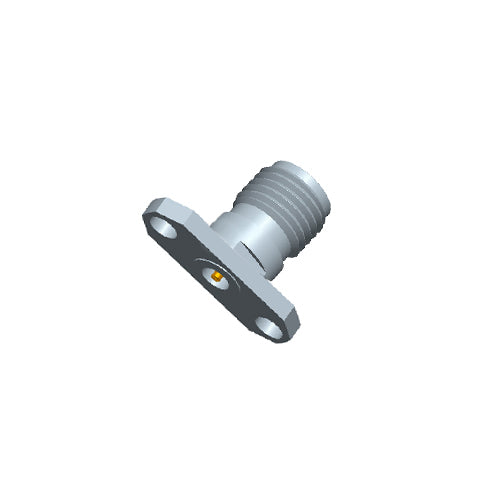 2.4mm Female Field Replaceable Connector with 2 Hole Flange, 12.2mm Hole Spacing,DC-50GHz