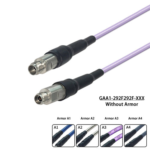 2.92mm Female to 2.92mm Female Using GT142A Ultra-low loss (2.2dB/m@40GHz) and Phase-Stable cable, DC-40GHz