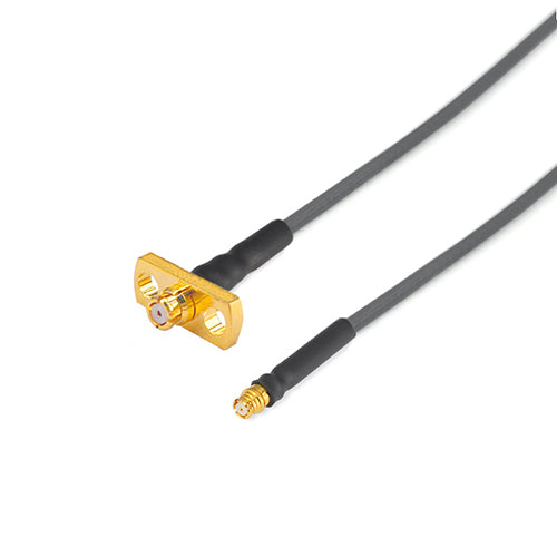 GPO(SMP) to GPO(SMP) with 2-holes Flange using GT047 Series Ultra Low Loss Phase Stable Cable,DC-40GHz
