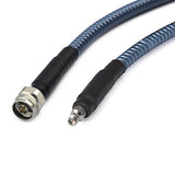 N to SMA using Armored 210P(5mm O.D.) Low Loss Phase-Stable Flexible Test Cable,DC-18GHz