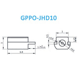 GPPO(mini-SMP) オス フルディテント コネクタ はんだ付けアタッチメント エンドローンチ PCB、DC-40GHz