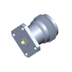 N Female Connector with 4-hole Flange，Hole Spacing 12.7mm, Flat Pin Φ1.5mm Thickness 0.2mm Length 2mm，DC-18GHz