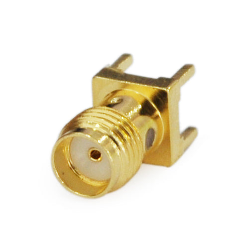 SMA Female PCB Mount Soldering Connector, Pad hole spacing 5.08mm, Center pin φ 1.27mm , DC-18GHz