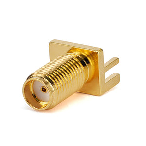 SMA Female End Launch Connectors with Bulkhead Flange,DC-18GHz , Suit for PCB thickness 1.63mm