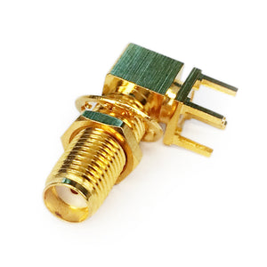 SMA Female End Launch Right angle Connectors with Bulkhead Flange,DC-6GHz